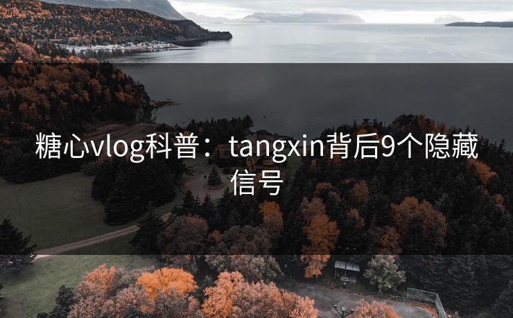 糖心vlog科普：tangxin背后9个隐藏信号